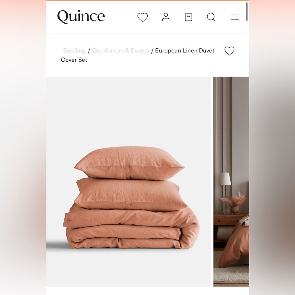 Quince European Linen Duvet Cover Set
